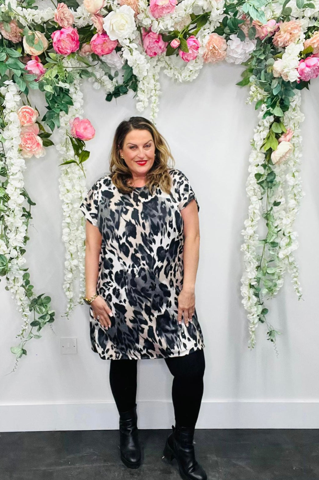 Sherry Shift Dress Brush Animal