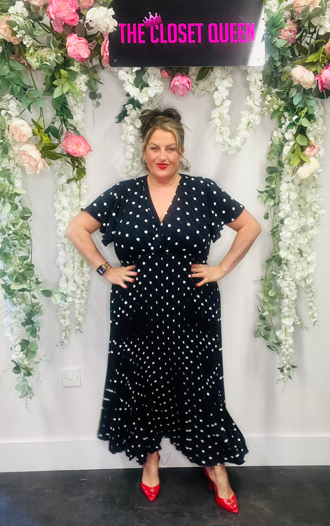 Baker Dress Polka Print