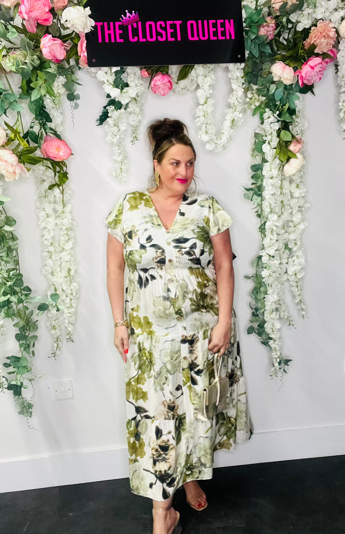Rosa Dress Maxi V-Neck Mirage Flower