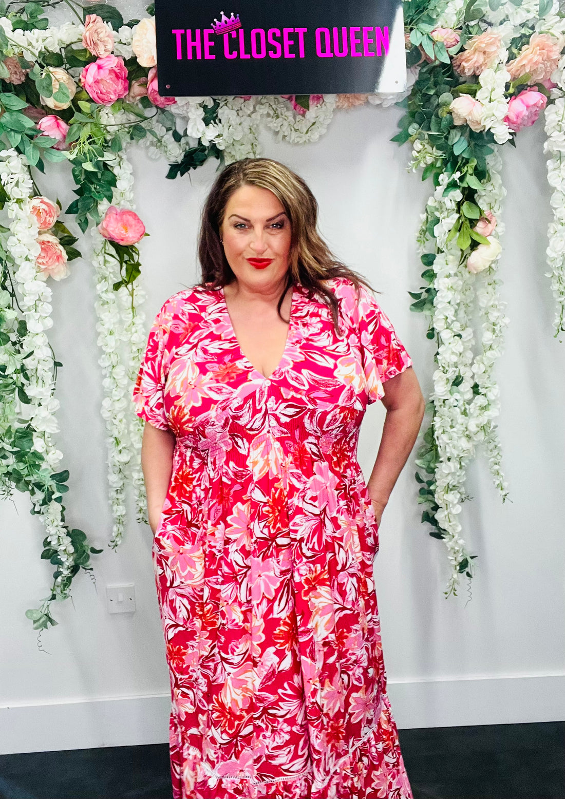 Bailey Dress Button Up Bright Lily