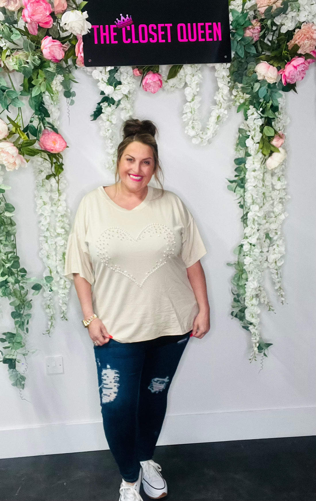 Outline Pearl Heart T-Shirt