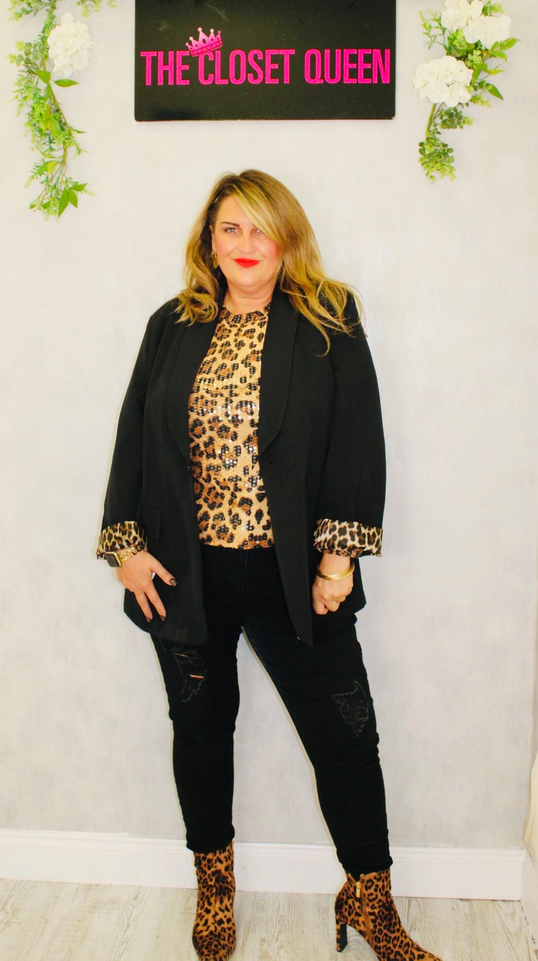 Leopard Lined Blazer