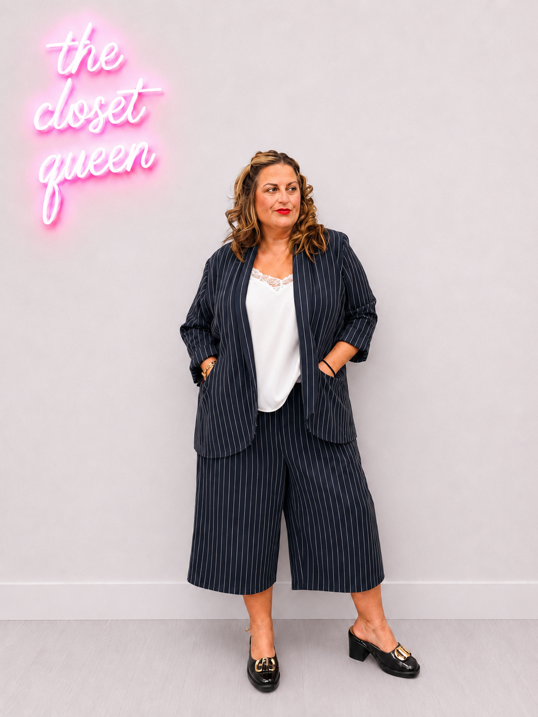 Lightweight Drape Jacket Pinstripe