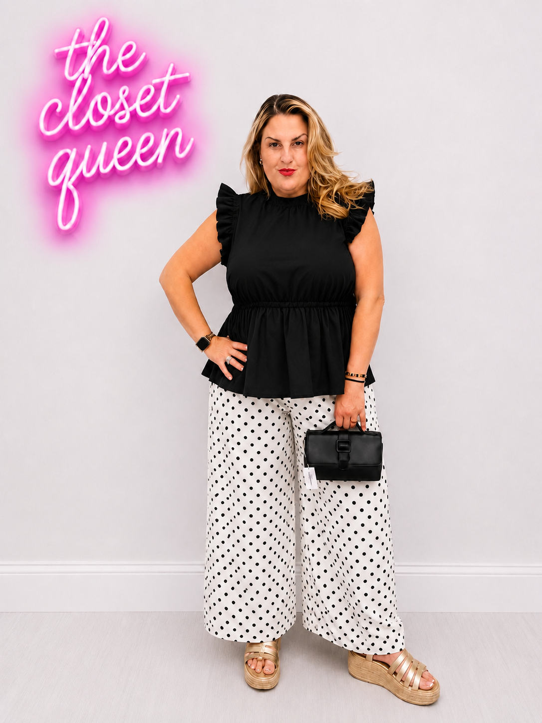 Zed Tie Trousers Polka Dot