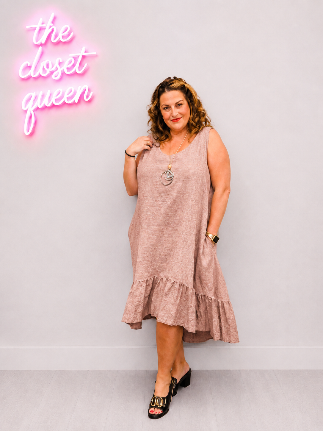 Linen Mix Rah Dress