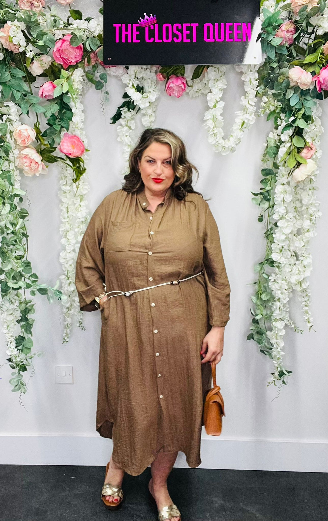 Bead String Belt Dress