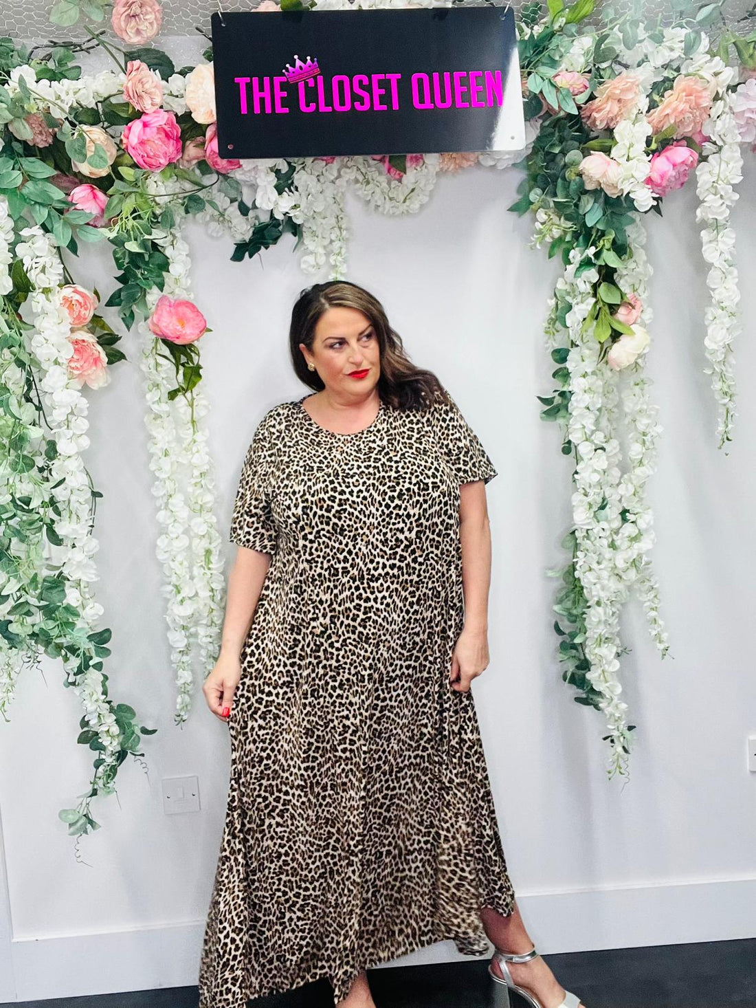 Slinky Maxi Dress Leopard