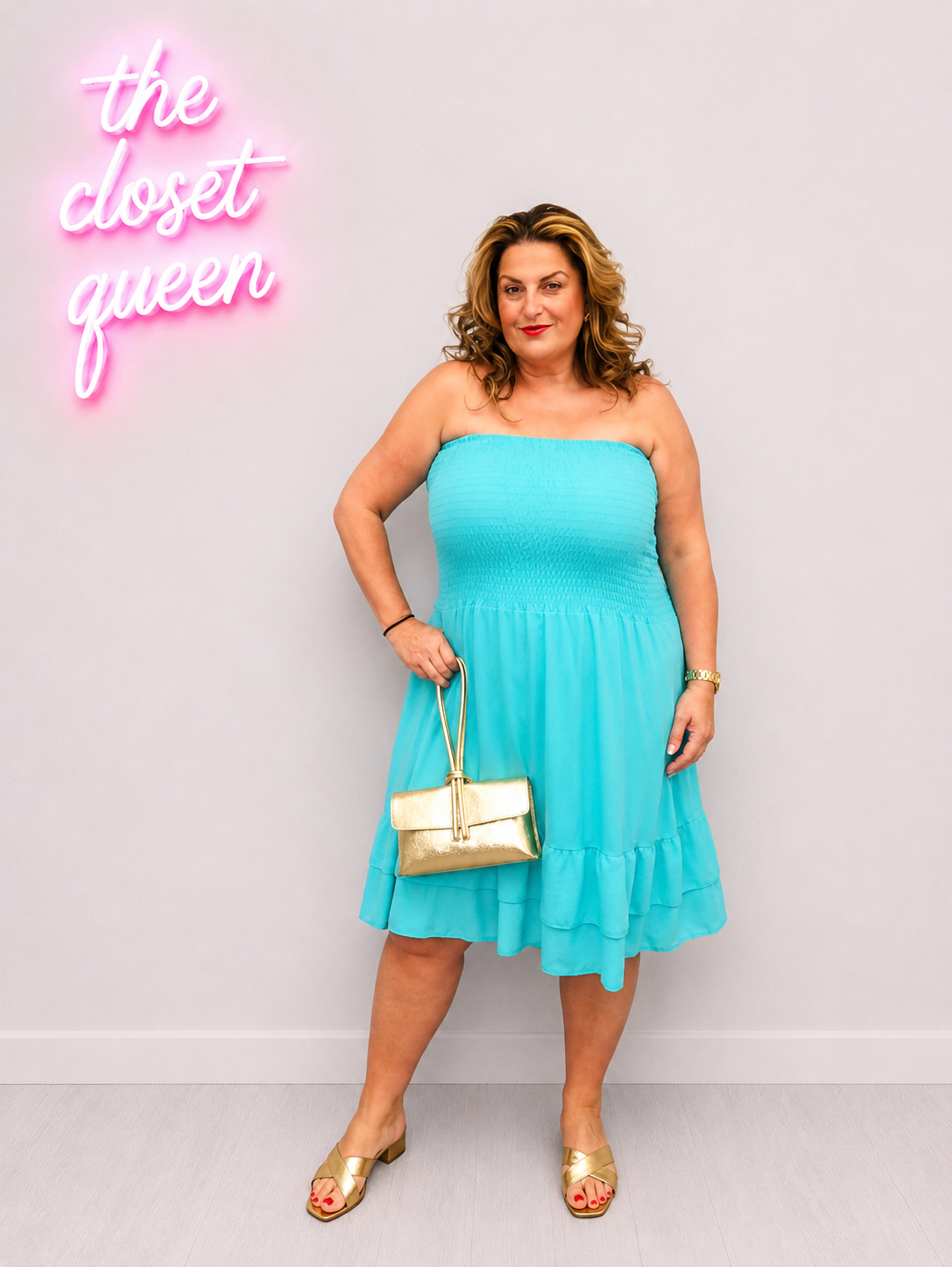Bandeau Sheered Top Ra Ra Dress