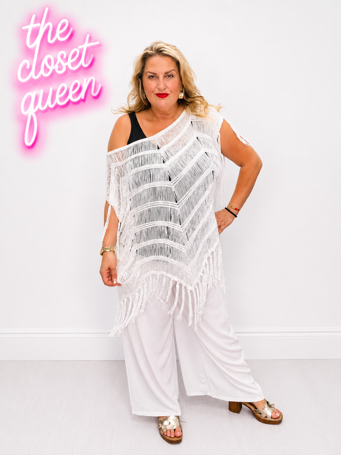 Chevron tassel cover up