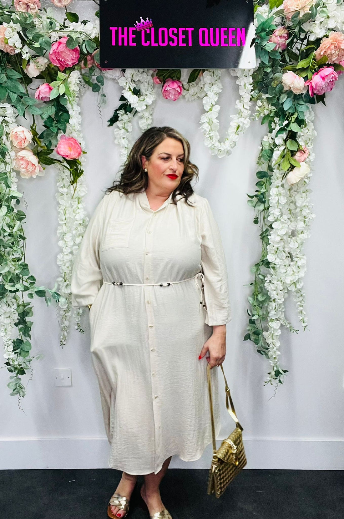 Bead String Belt Dress