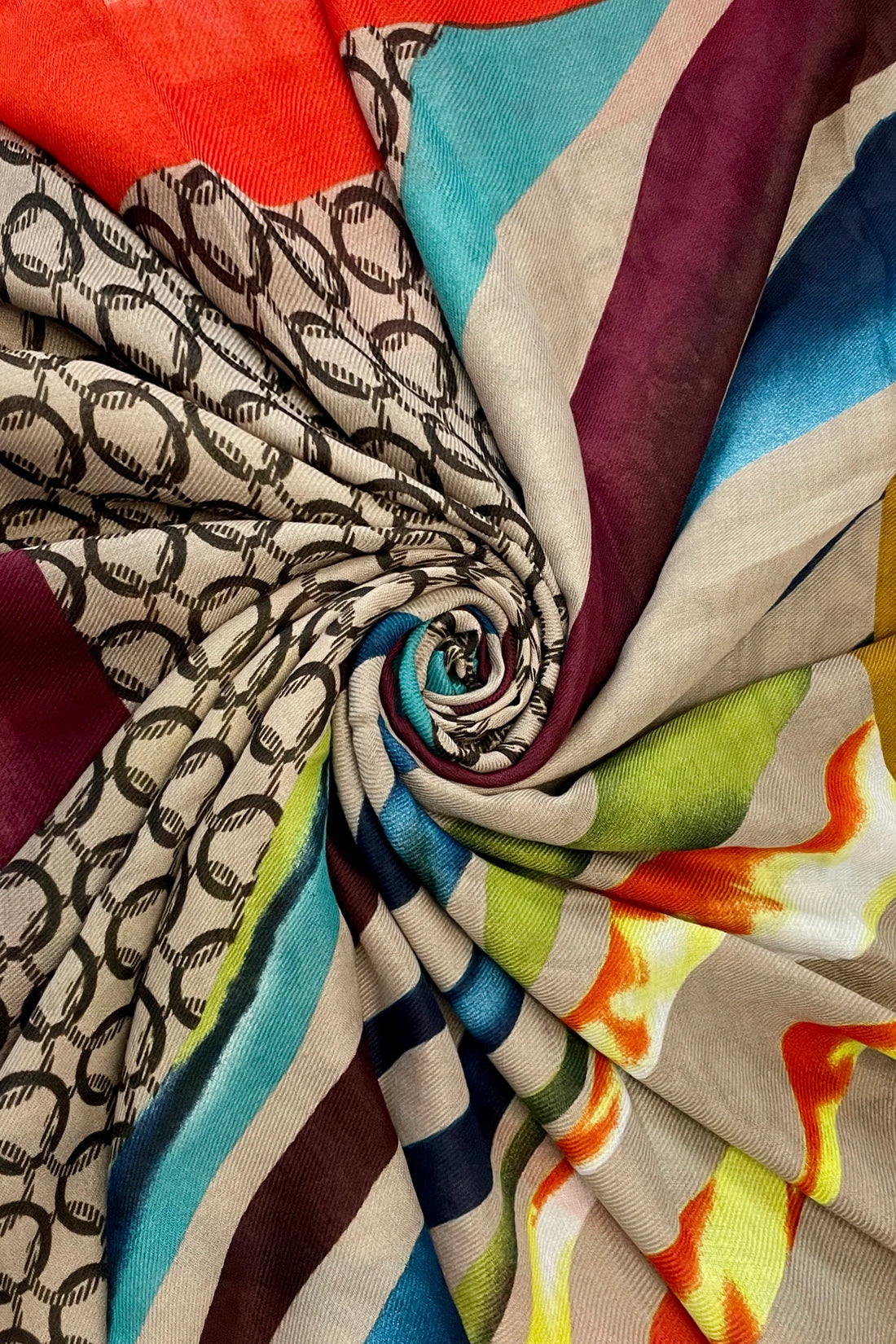 Swirl Chain Print Scarf