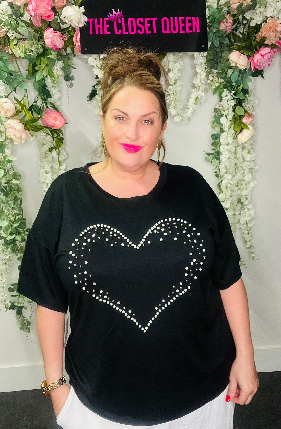 Outline Pearl Heart T-Shirt