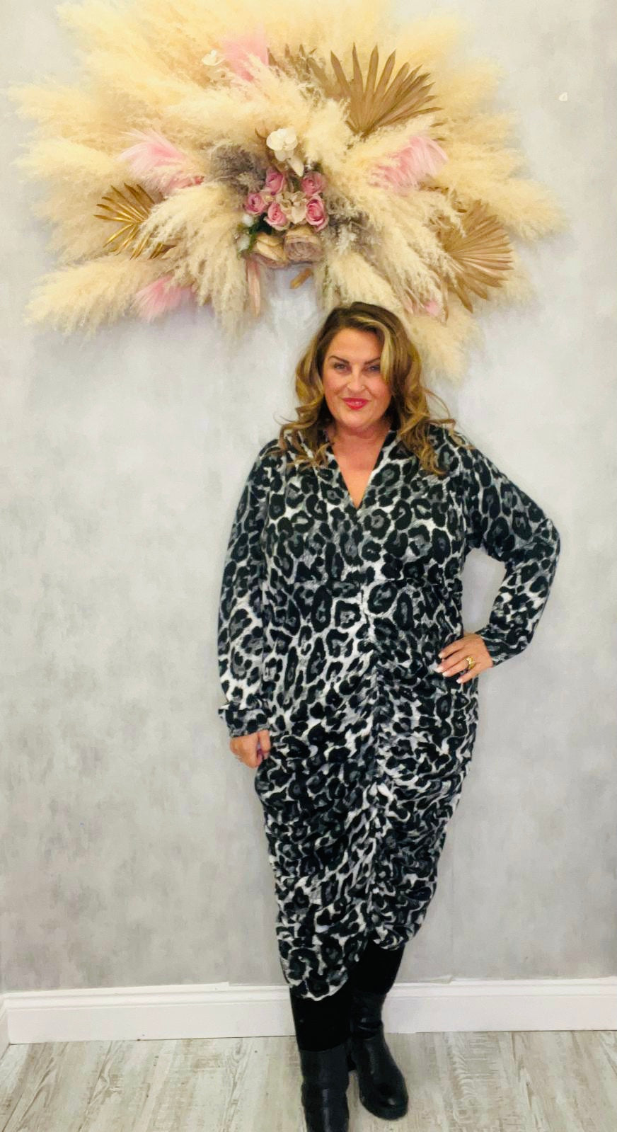 Regal rouge dress bold animal