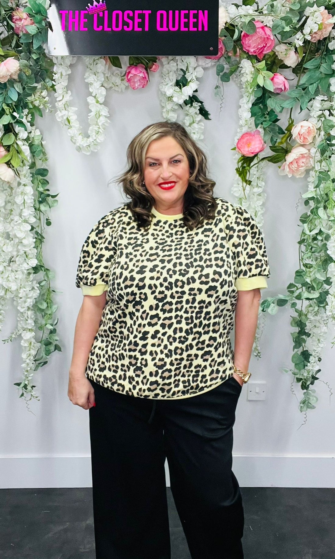 Puff Sleeve Bounce Top Animal Print