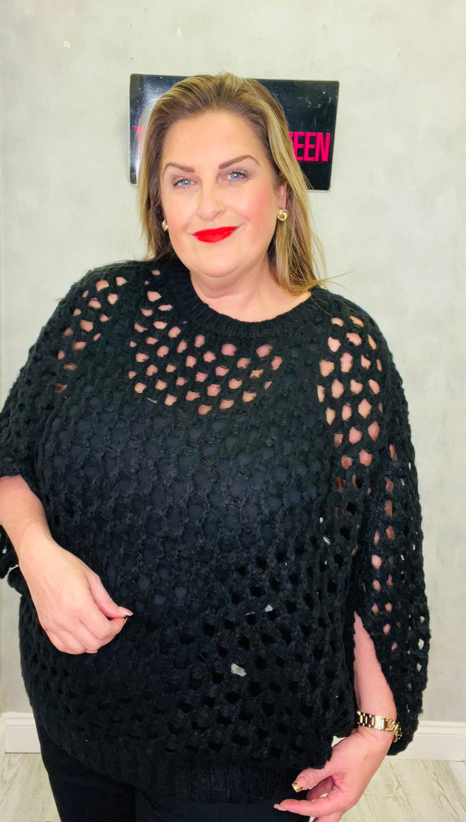 Holey Batwing Jumper