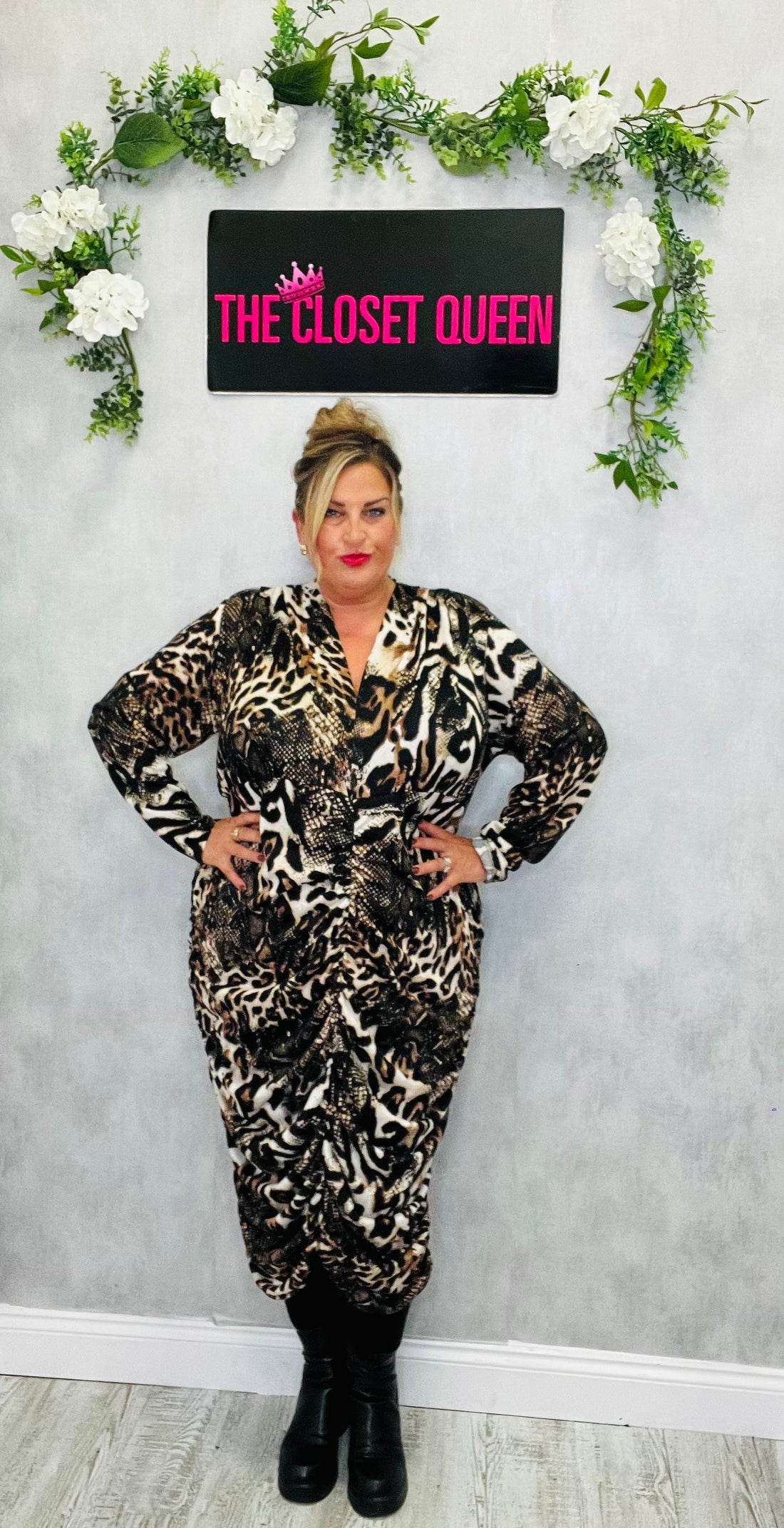 Regal Rouge Dress Mixi Animal