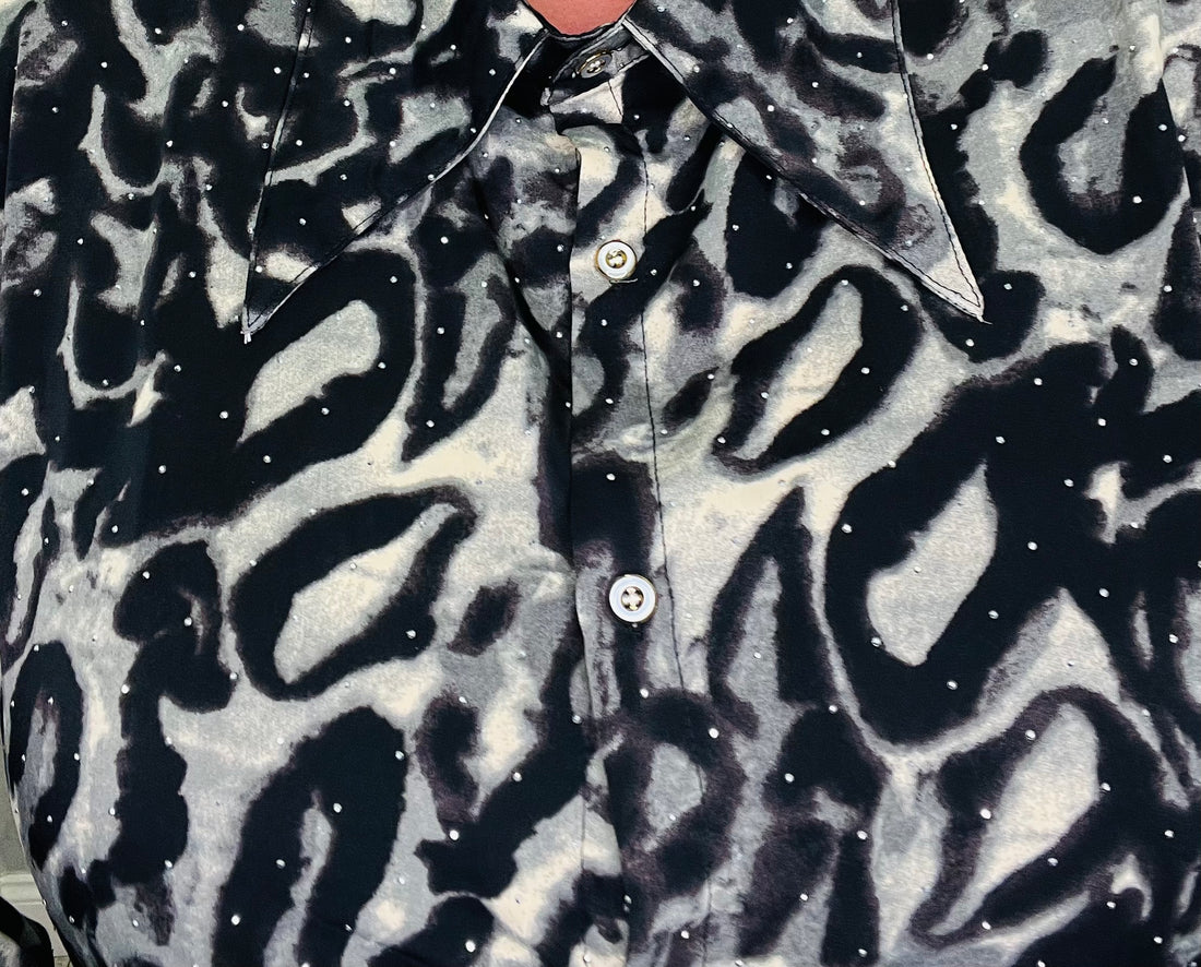 Studded Glitz Shirt Dress Animal