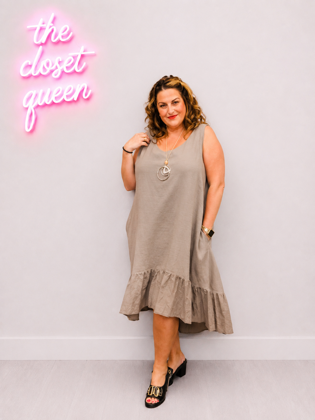 Linen Mix Rah Dress