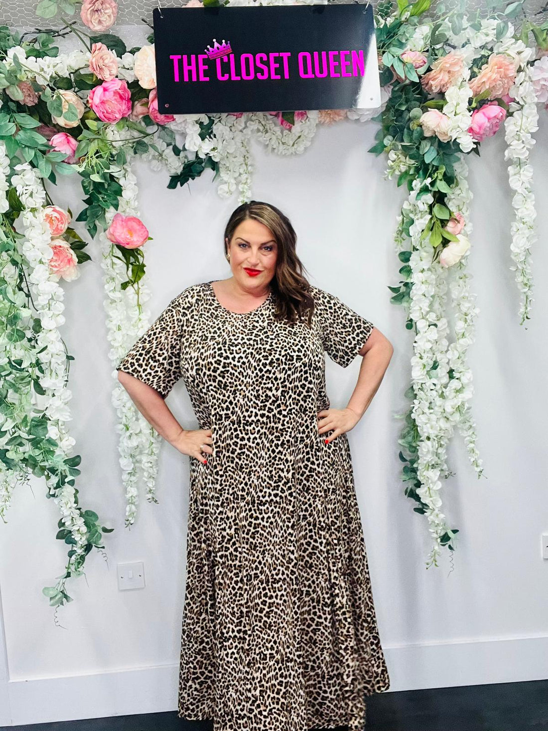 Slinky Maxi Dress Leopard