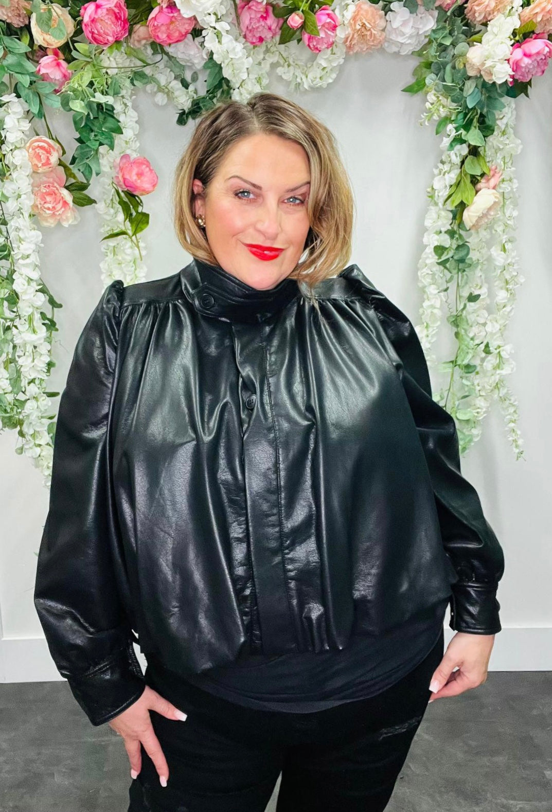 Leslie Leather Look Jacket