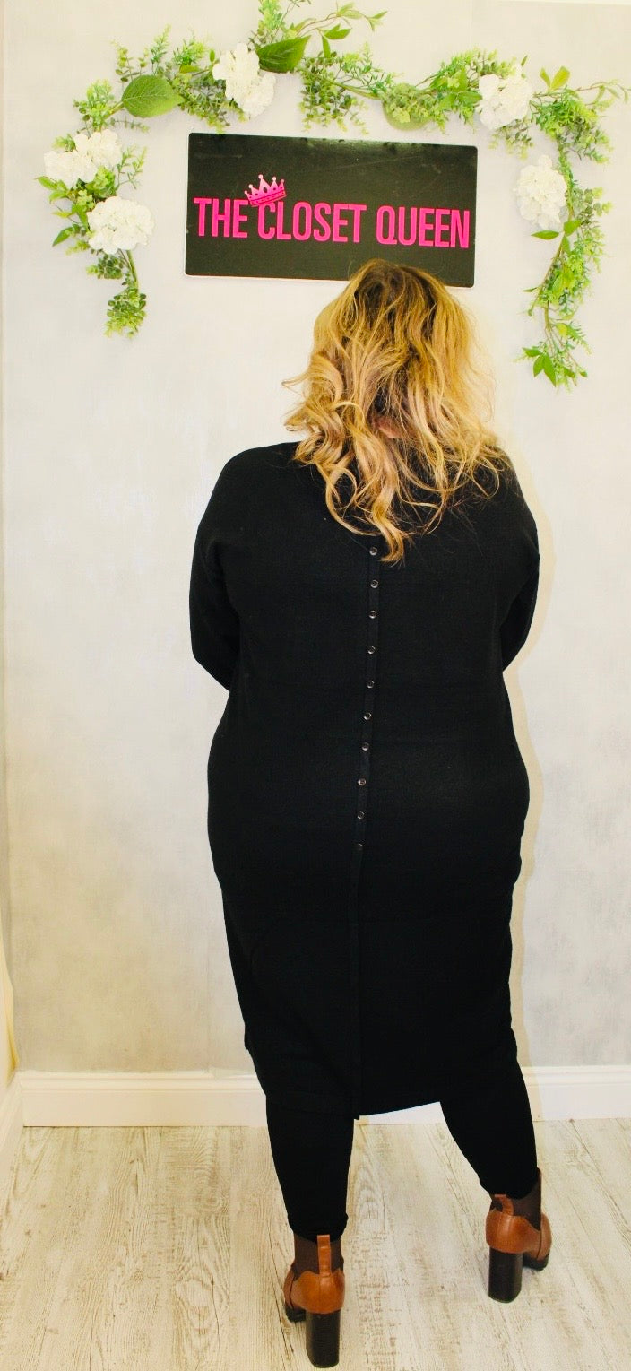 Button Back Jumper Dress