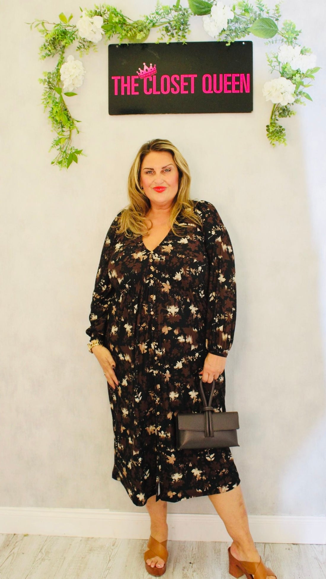 Bailey Dress Button Up Autumn Leaf