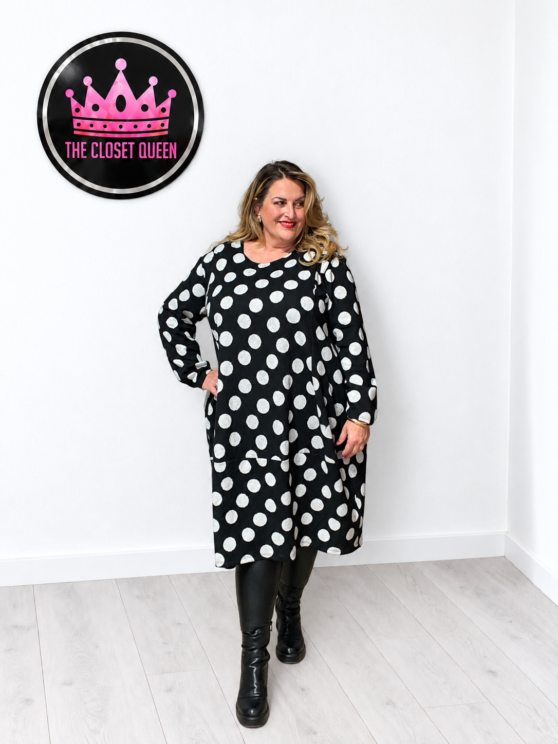 Spot Woven Dress