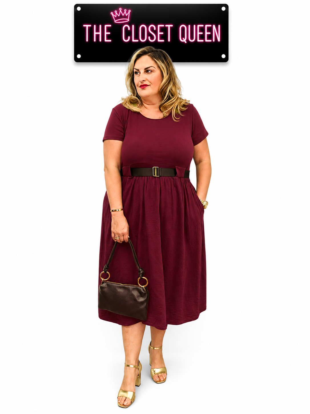 Ribby Belt Dress