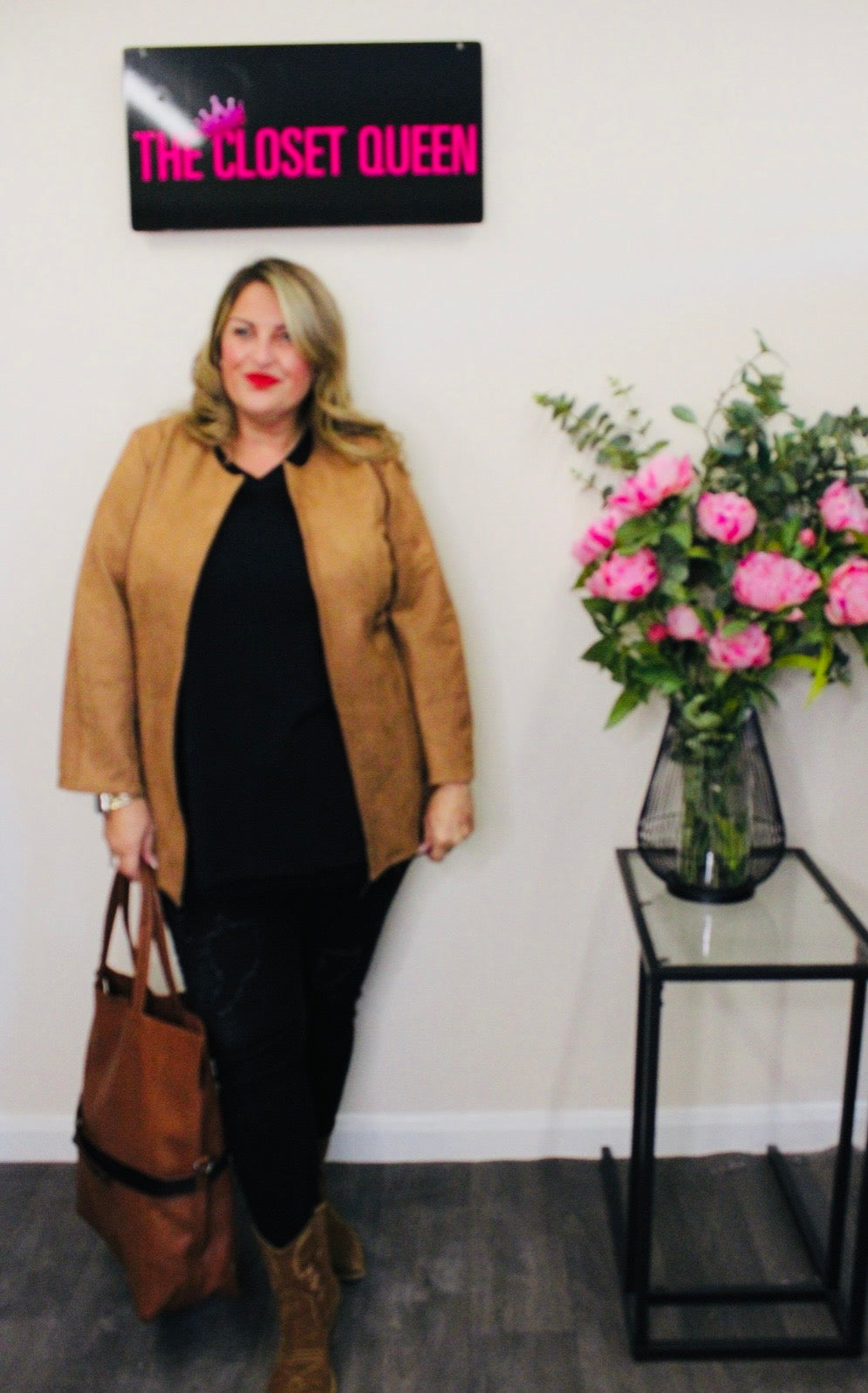 Suedette Collarless Jacket