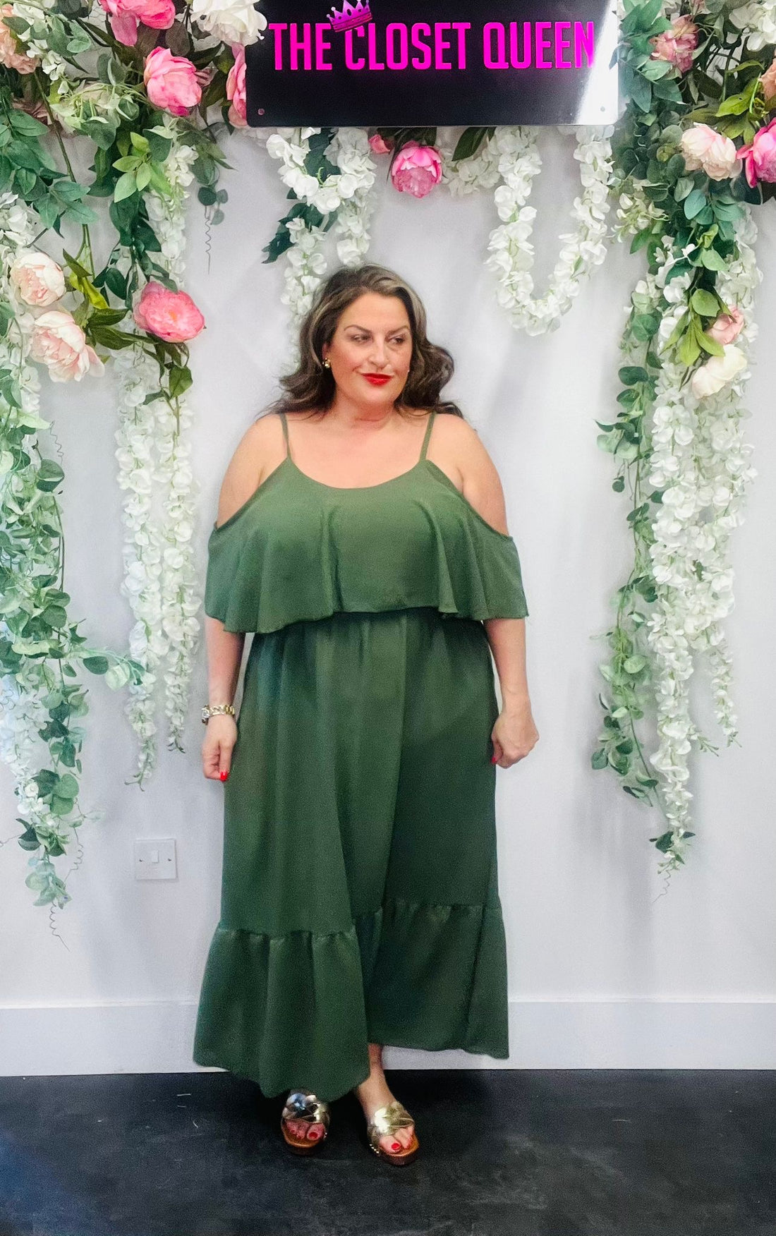 Multi Sleeve Frill Maxi Dress