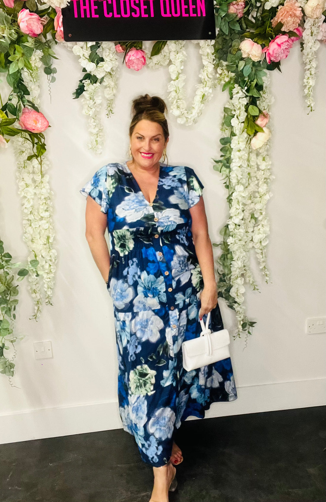 Rosa Dress Maxi V-Neck Mirage Flower