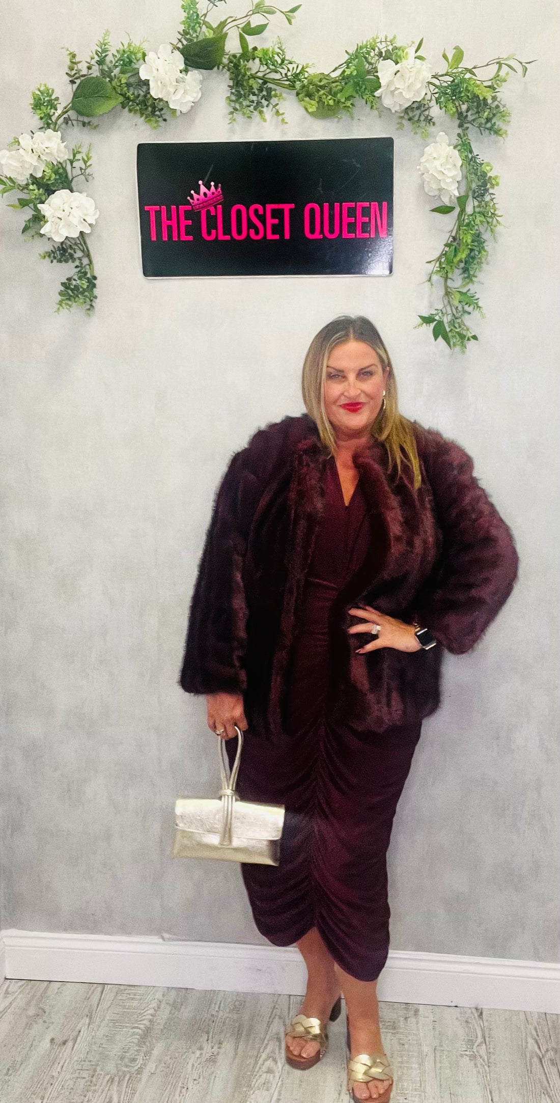 Regal Rouge Dress Plain