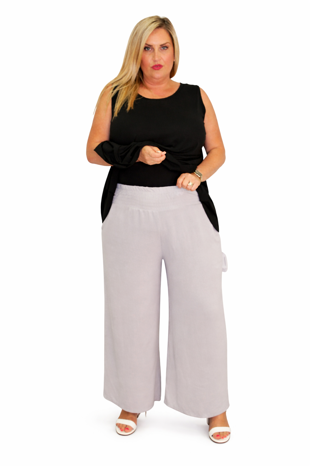 Sheered Top Trouser Plain