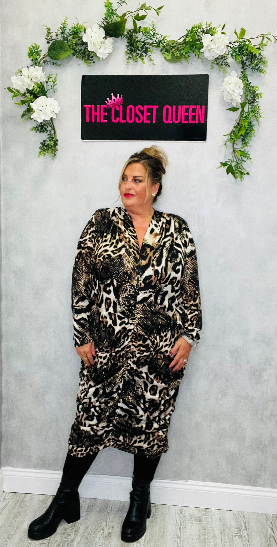 Regal Rouge Dress Mixi Animal
