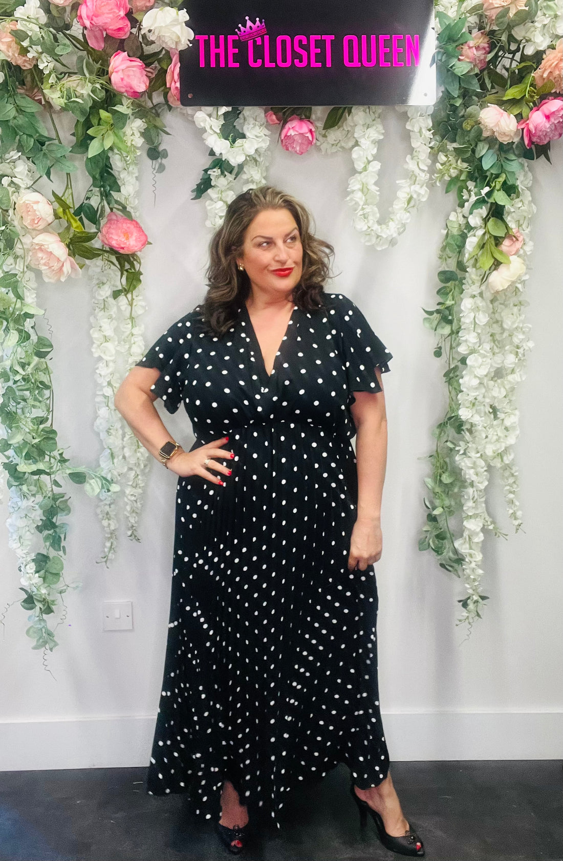 Baker Dress Polka Print