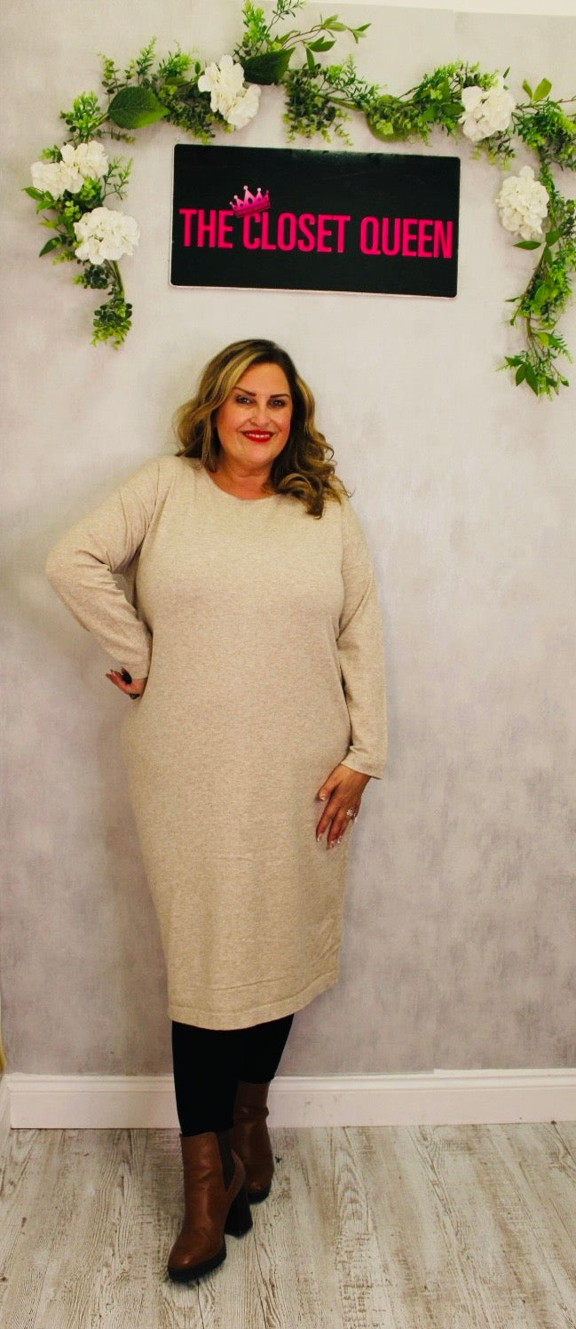 Button Back Jumper Dress
