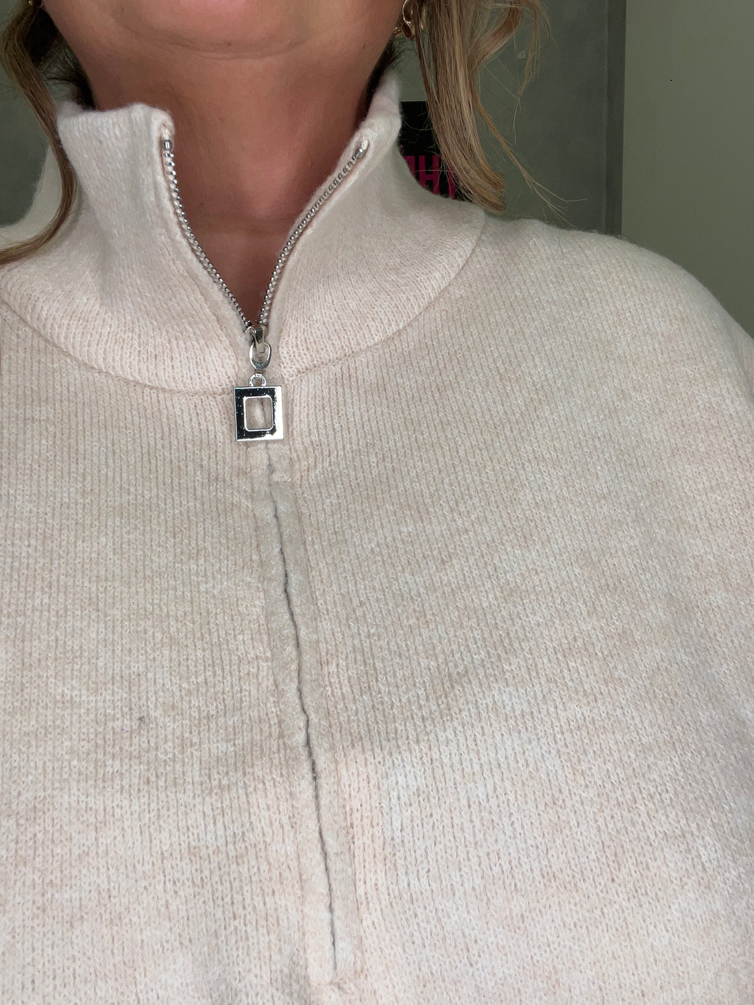 Square Zip Up Jumper