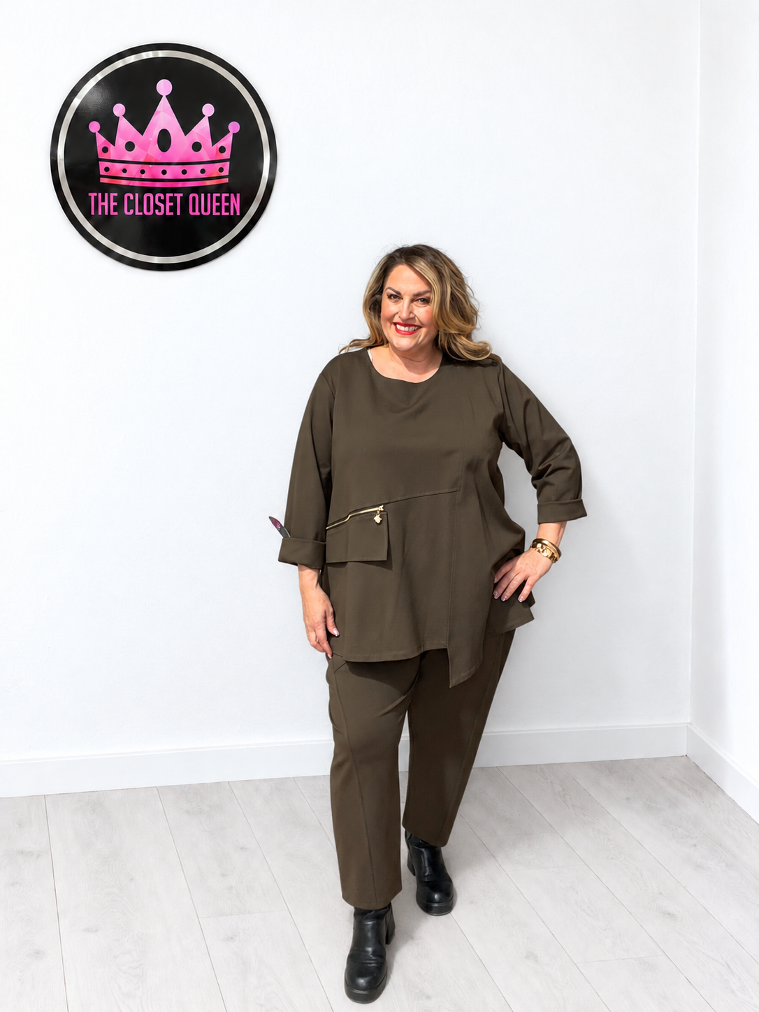 Andrea Diamond Zip Top