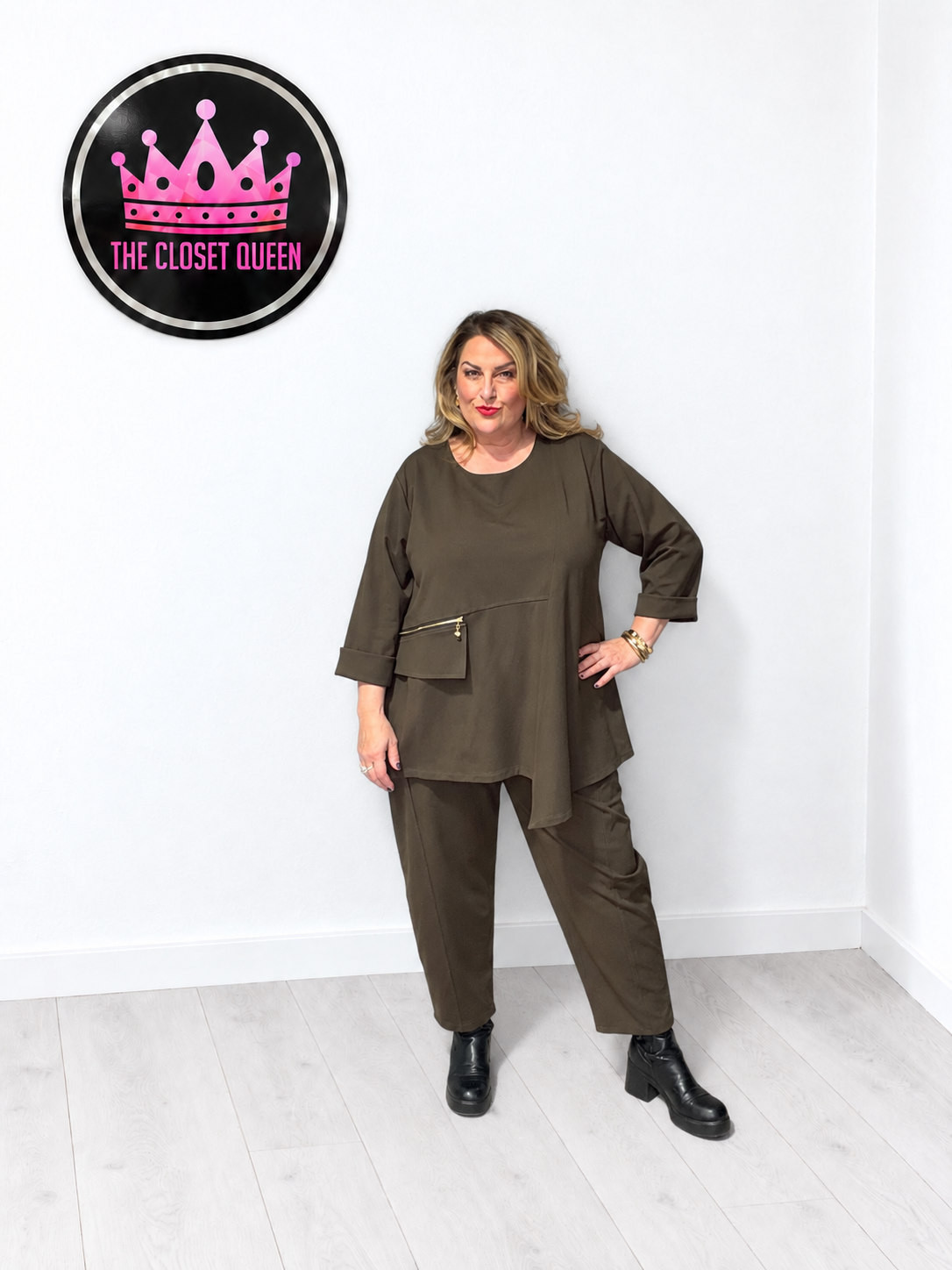 Andrea Diamond Zip Top