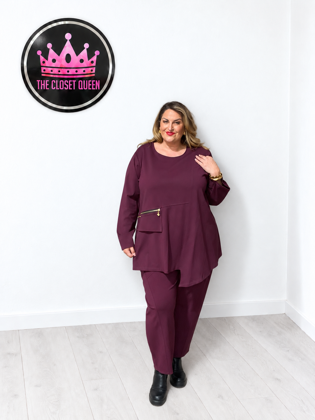 Andrea Diamond Zip Top