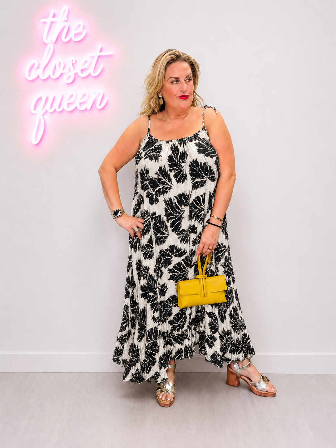 Frill Bottom Sundress Fern Print