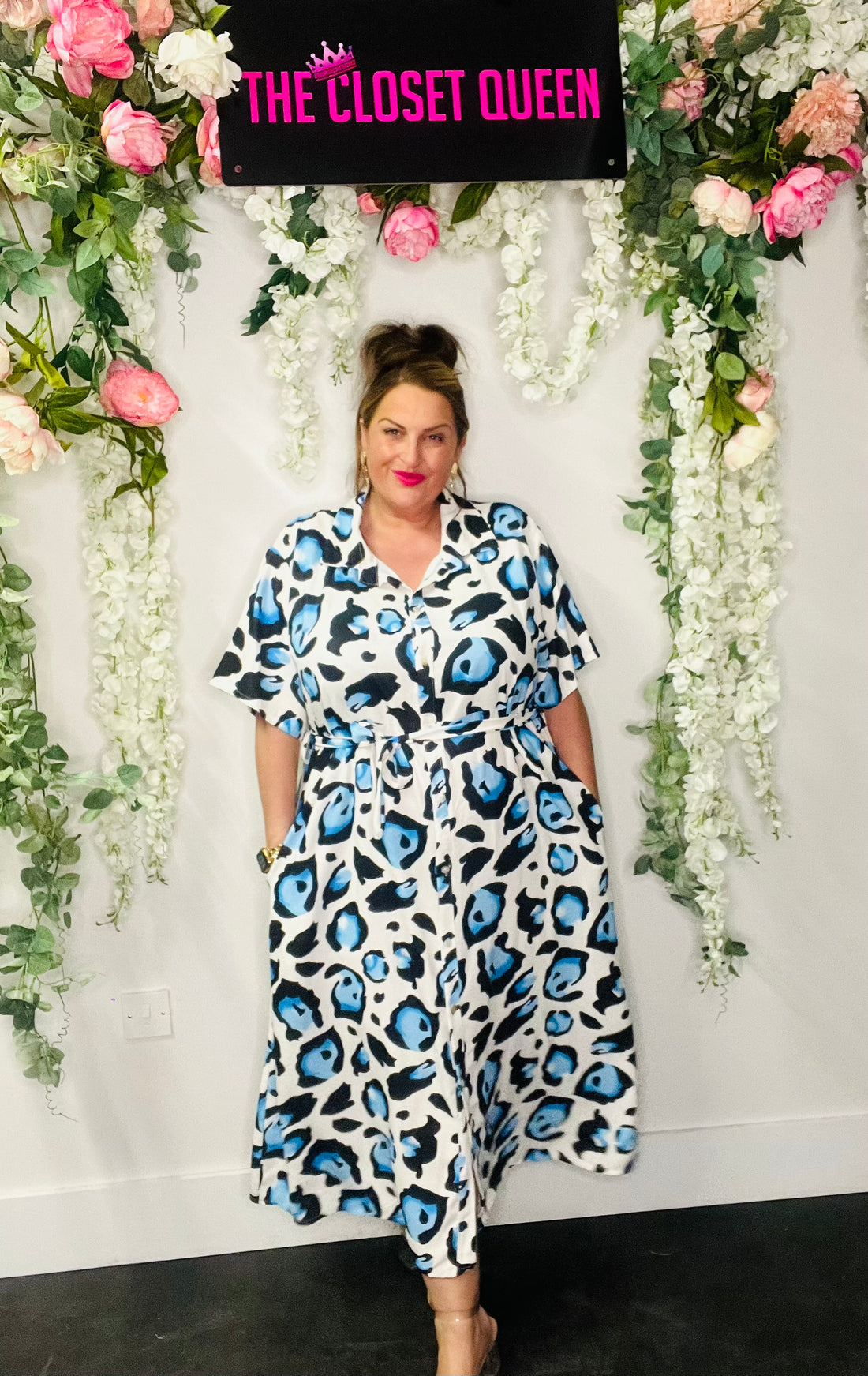 Vibrant Animal Shirt Dress