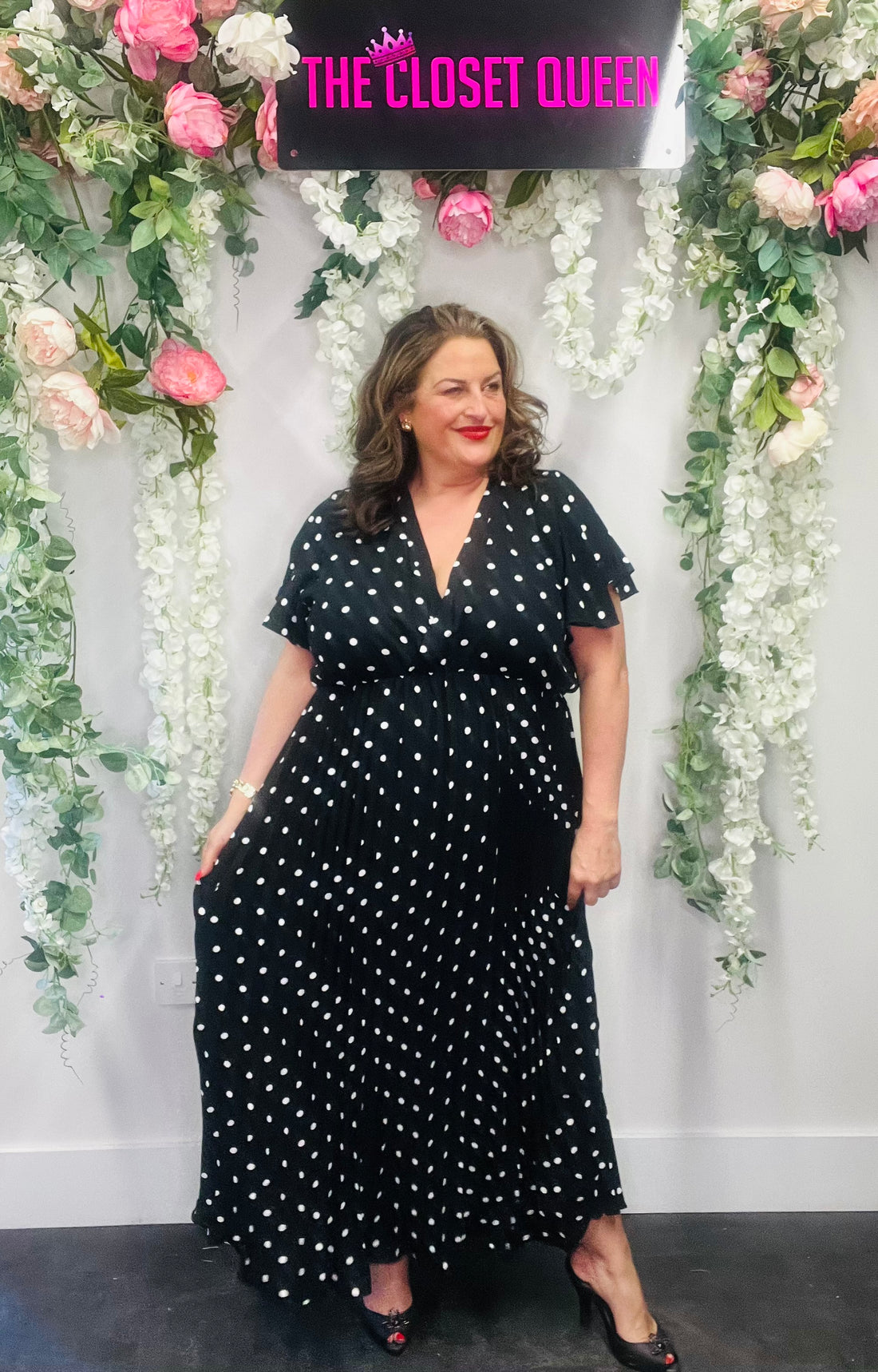 Baker Dress Polka Print