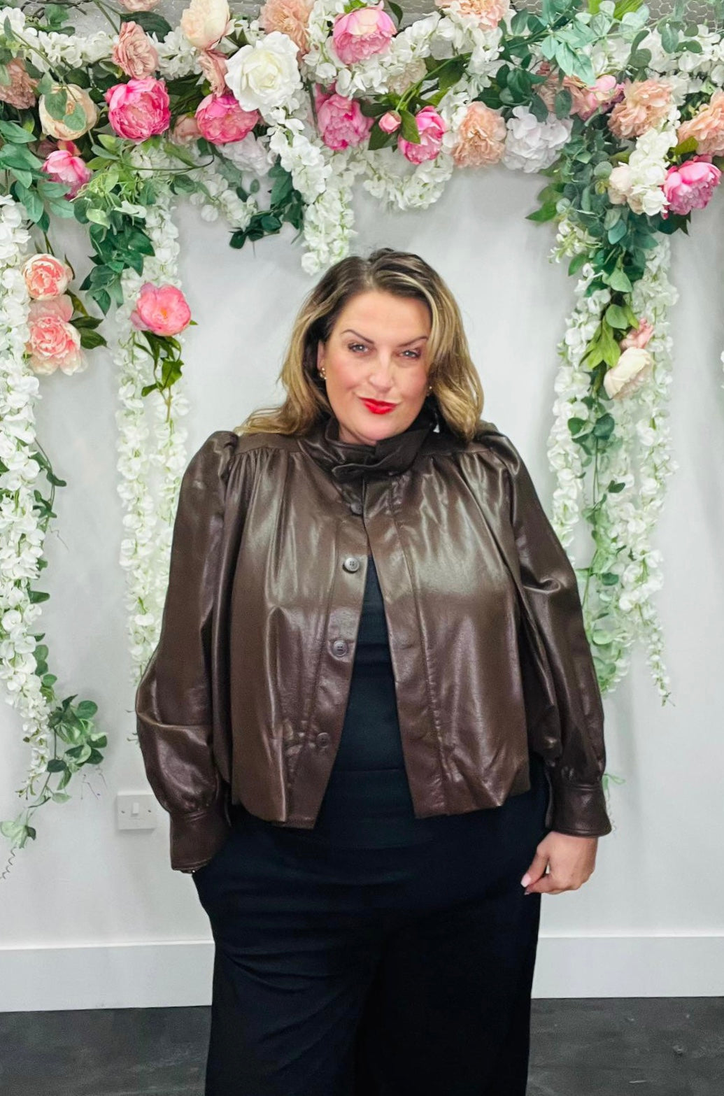 Leslie Leather Look Jacket