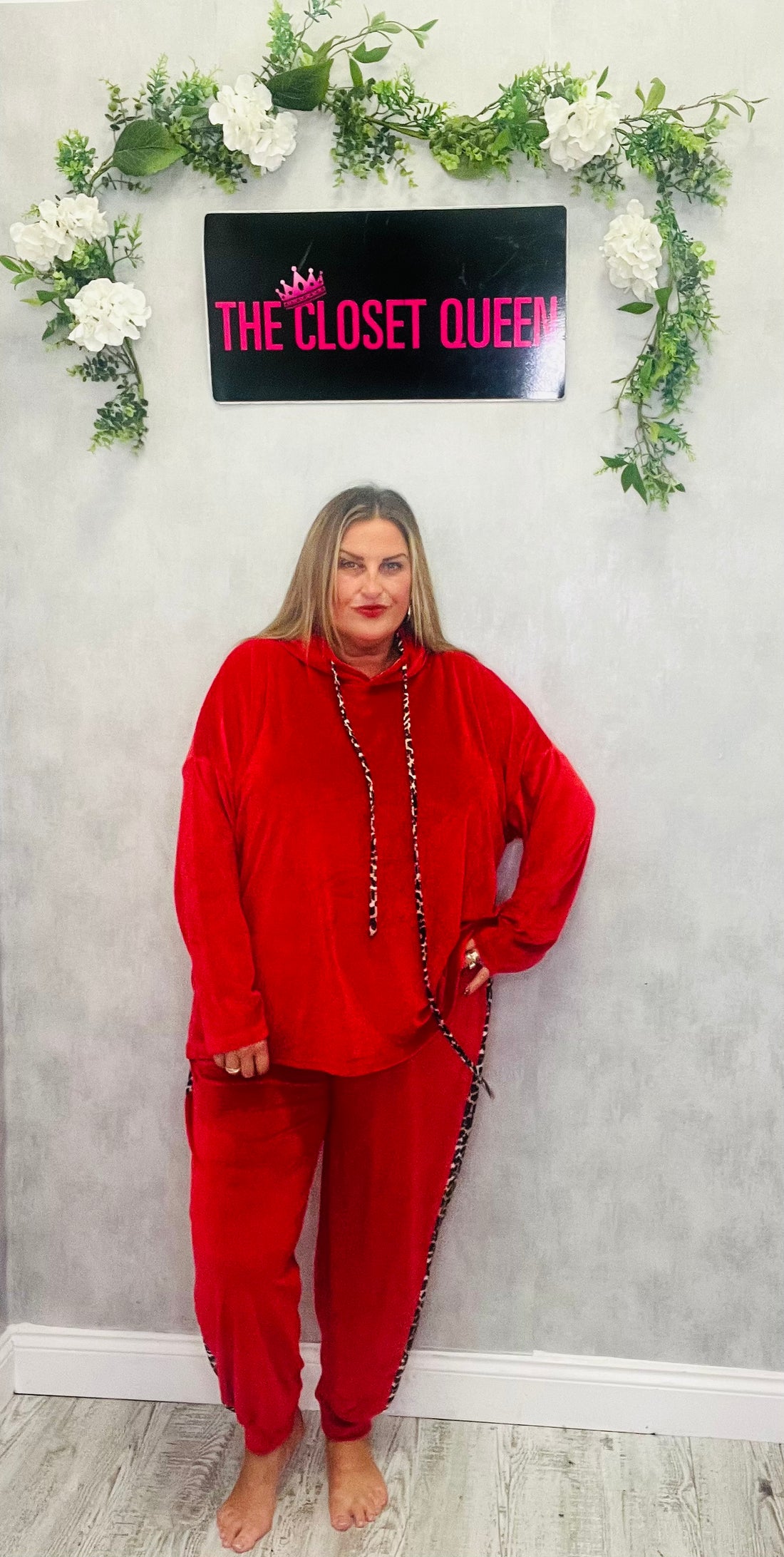 Velour Animal Strip Tracksuit