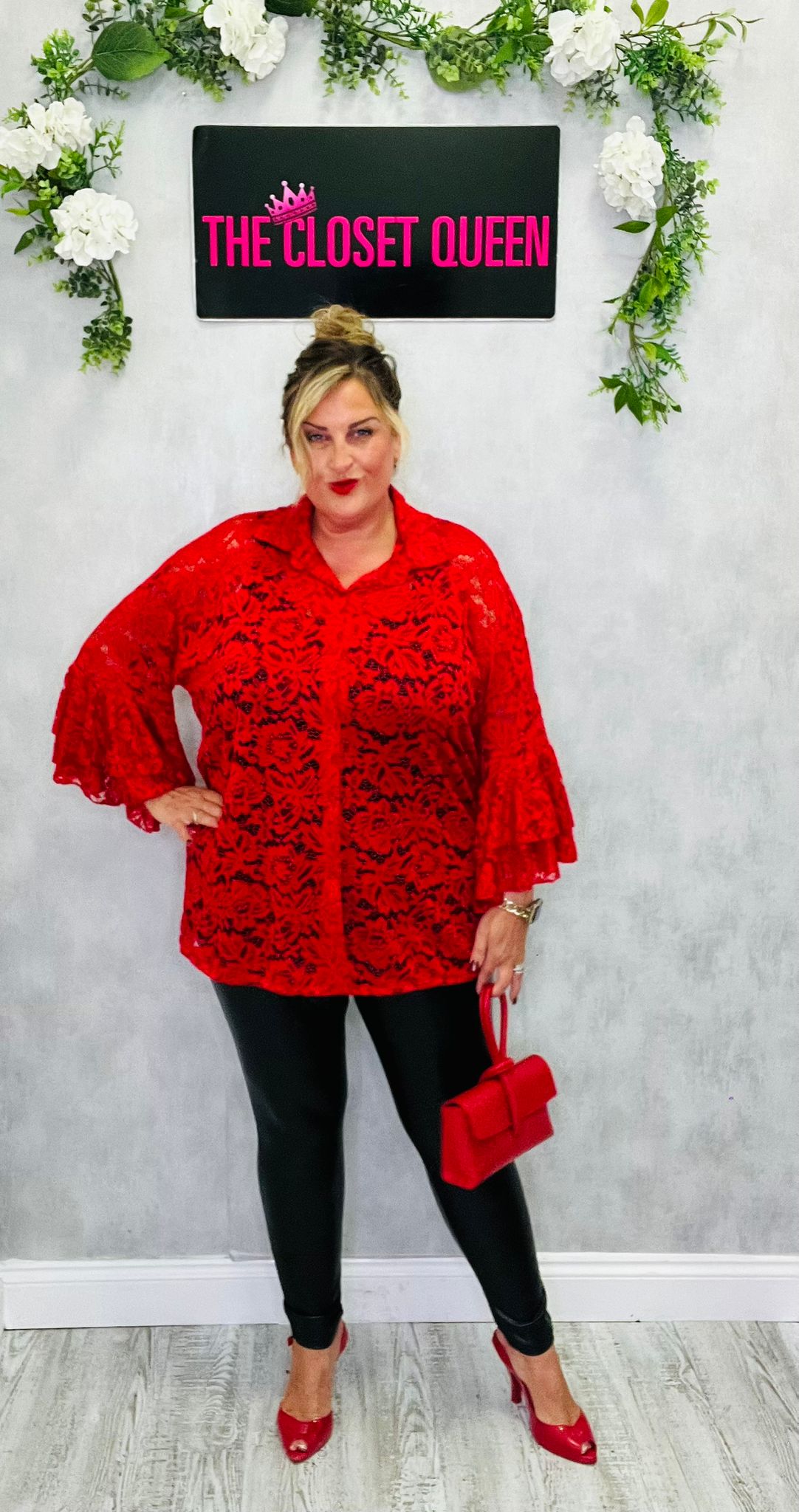 Rose Sleeve Lace Shirt