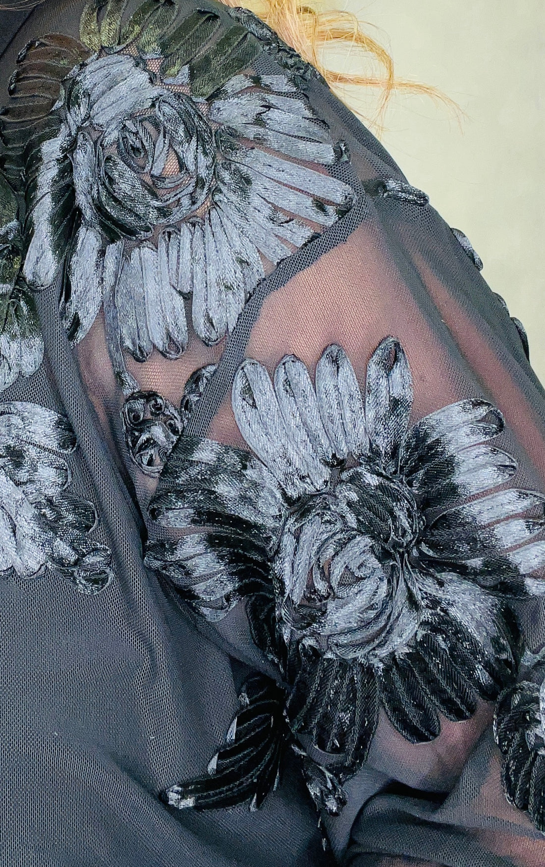 Embossed Flower Blouse