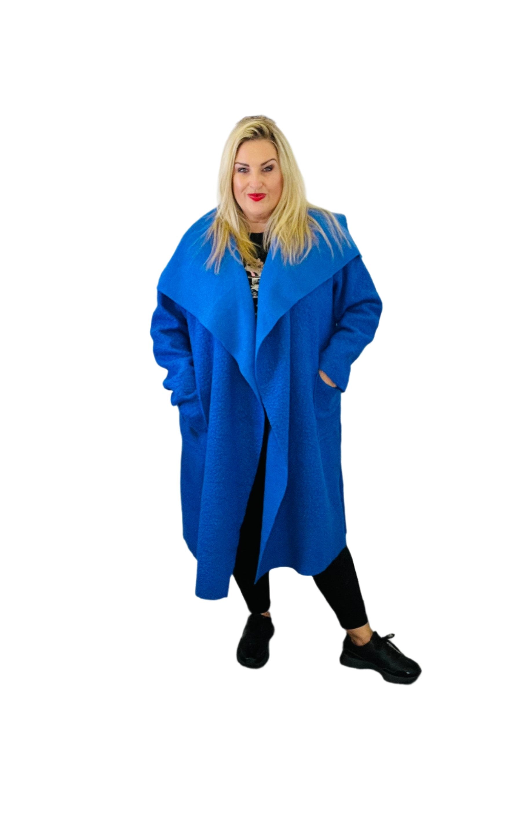 Hooded waterfall coat online