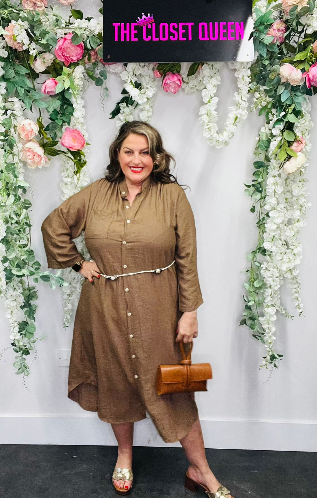 Bead String Belt Dress