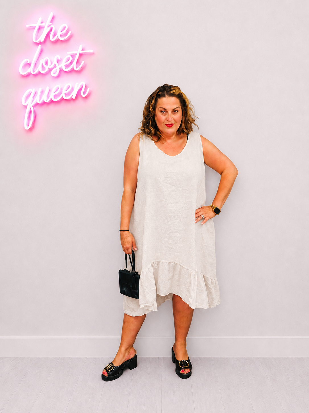 Linen Mix Rah Dress